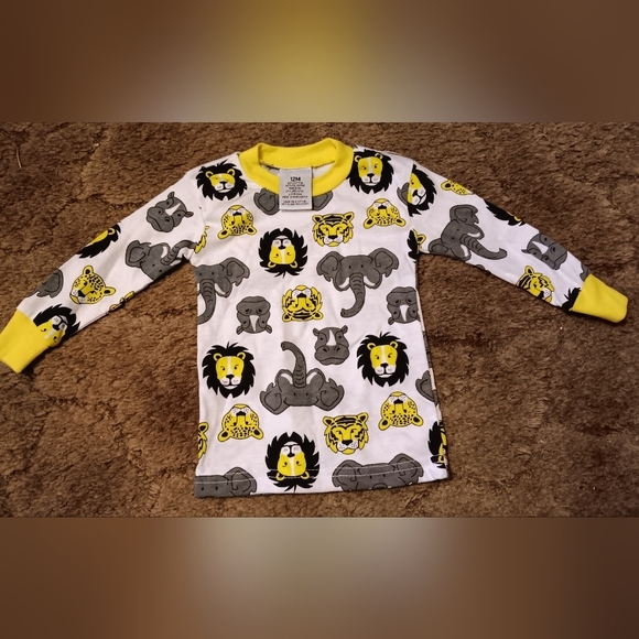 Mon Pettt Kids Night Top Lions Size 12 Months - Picture 1 of 3